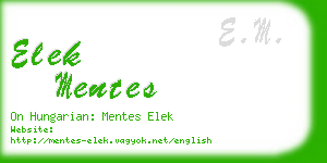 elek mentes business card